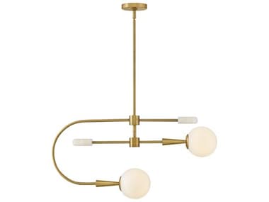 Lark Living Maude 2-Light Lacquered Brass Globe Chandelier LAK83505LCB