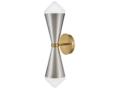 Lark Living Betty 22&quot; Tall 2-Light Polished Nickel Lacquered Brass Wall Sconce LAK84122PN