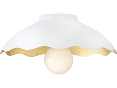 Lark Living Darla 1-Light Textured Plaster White Dome Flush Mount LAK84241TXP