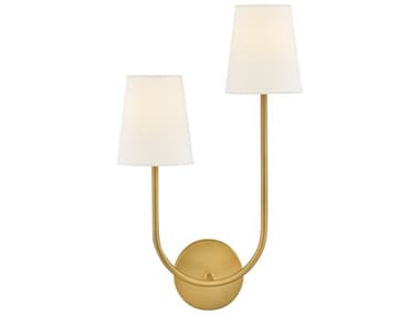 Lark Living Cora 2-Light Lacquered Brass Wall Sconce LAK84260LCB