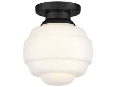 Lark Living Penny 1-Light Black Round Flush Mount LAK84321BK