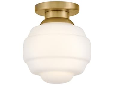 Lark Living Penny 1-Light Lacquered Brass Round Flush Mount LAK84321LCB