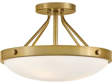 Lark Living Gus 3-Light Gold Bowl Semi Flush Mount LAK84363GO