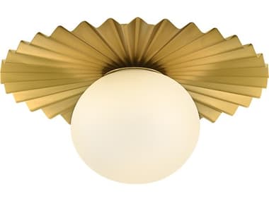 Lark Living Stevie 1-Light Lacquered Brass Globe Flush Mount LAK84391LCB
