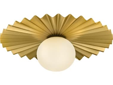 Lark Living Stevie 1-Light Lacquered Brass Globe Flush Mount LAK84393LCB