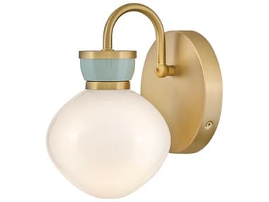 Lark Living Lucy 1-Light Lacquered Brass Seafoam Wall Sconce LAK85590LCBSF