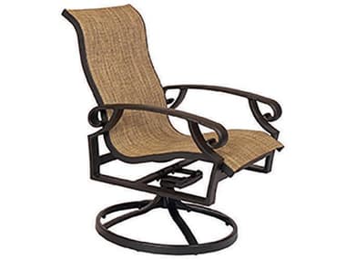 Lane Venture Monterey Sling Aluminum Swivel Tilt High Back Dining Arm Chair LAV40146