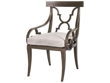 Lane Venture Hemingway Aged Gunmetal Aluminum Florentine Dining Arm Chair LAV552579