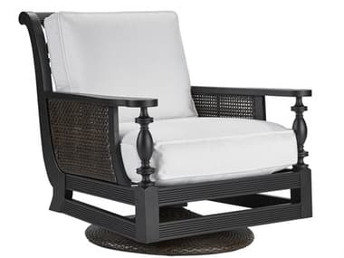 Lane Venture Hemingway Plantation Black Truffle Cast Aluminum Swivel Rocker Lounge Chair LAV553173