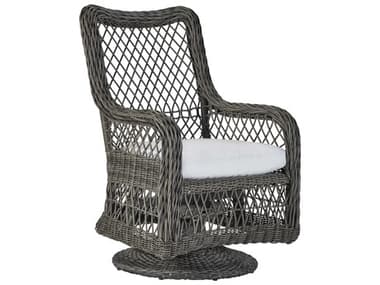 Lane Venture Mystic Harbor French Grey Wicker Swivel Tilt Dining Chair LAV55846