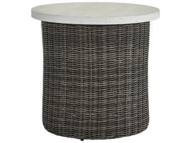 Lane Venture Oasis Ash Wicker 23'' Wide Round End Table LAV953622