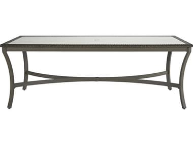 Lane Venture Oasis Ash Wicker 84''W x 42''D Rectangular Dining Table with Umbrella Hole LAV953684
