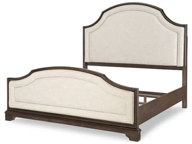Legacy Classic Stafford Beige Rustic Cherry Brown Poplar Wood Upholstered Queen Panel Bed LC04204205K