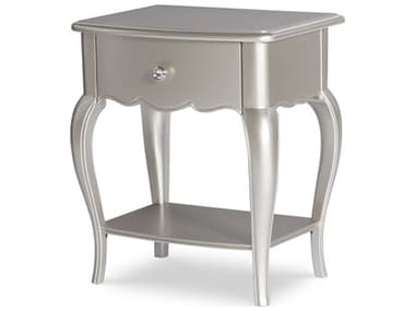 Legacy Classic Vogue 23&quot; Wide 1-Drawer Silver Hardwood Nightstand LC08003101