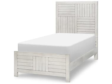 Legacy Classic Summer Camp Stone Path White Acacia Wood Twin Panel Bed LC08334103K