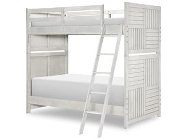 Legacy Classic Summer Camp Stone Path White Acacia Wood Twin Bunk Bed LC08338110K