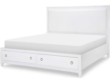 Legacy Classic Summerland Pure White Poplar Wood Upholstered Queen Panel Bed LC11604235K
