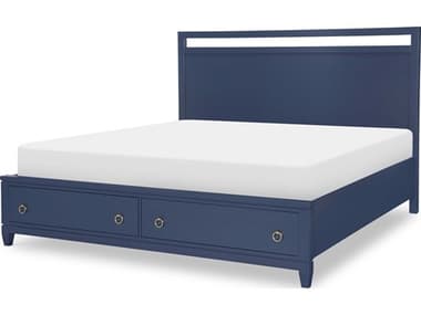 Legacy Classic Summerland Inkwell Blue Poplar Wood California King Panel Bed LC11624137K