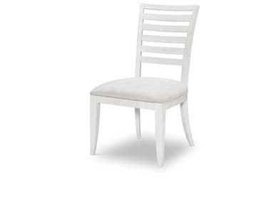 Legacy Classic Edgewater Ladder Back Ash Wood White Fabric Upholstered Side Dining Chair LC1313240