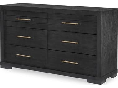 Legacy Classic Westwood 66" Wide 6-Drawers Black Hardwood Double Dresser LC17311200