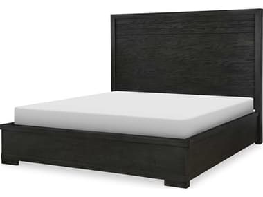 Legacy Classic Westwood Charred Oak Black Hardwood Wood California King Panel Bed LC17314107K