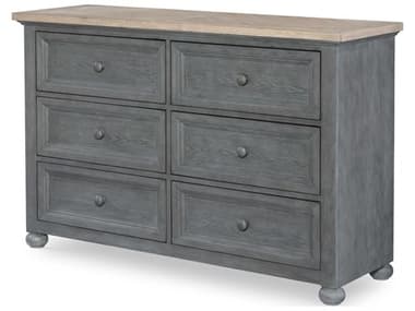 Legacy Classic Furniture Cone Mills Distressed Denim / Stone Washed Six-Drawer Double Dresser LC19701100