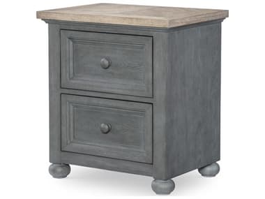 Legacy Classic Furniture Cone Mills Distressed Denim / Stone Washed Two-Drawer Nightstand LC19703100