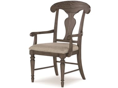 Legacy Classic Furniture Brookhaven Vintage Linen/Rustic Dark Elm (Slightly Distressed) Arm Dining Chair LC6400241KD