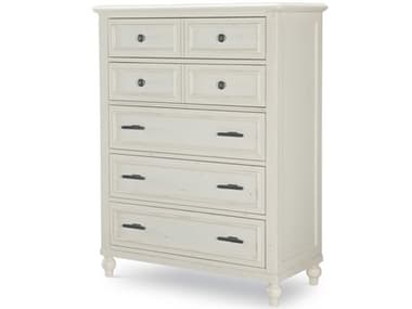 Legacy Classic Lake House 38&quot; Wide 5-Drawers Pebble White Birch Wood Accent Chest LC89712200
