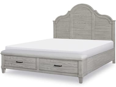 Legacy Classic Belhaven Weathered Plank Oak Wood King Panel Bed LC93604136K