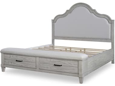 Legacy Classic Belhaven Weathered Plank Oak Wood Queen Panel Bed LC93604235K