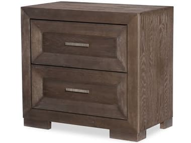 Legacy Classic Furniture Facets Mink w/ Silver Undertones Two-Drawer Nightstand LC97603100