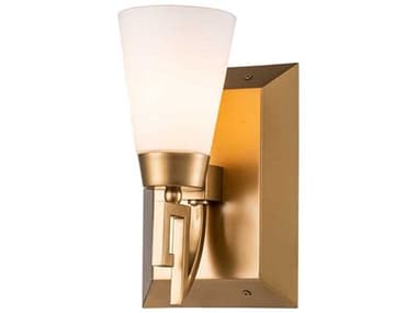 Lucas McKearn Lemuria 10" Tall 1-Light Laquered Gold Glass Wall Sconce LCKBB1006LG1