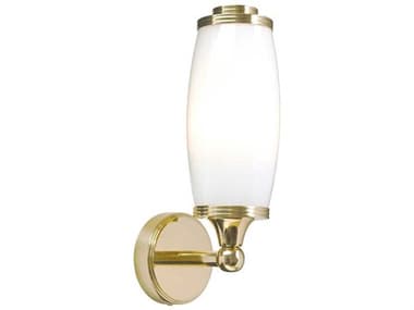 Lucas McKearn Eliot 11" Tall 1-Light Polished Brass Glass LED Wall Sconce LCKBBELIOT1PB1