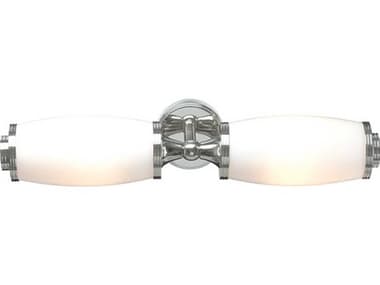 Lucas McKearn Eliot 18" Wide 2-Light Polished Chrome Glass LED Vanity Light LCKBBELIOT2PC