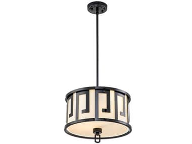 Lucas McKearn Lemuria 2-Light Black Drum Pendant LCKGNLEMURIAPMBLK