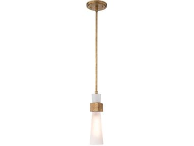 Lucas McKearn Kristy 1-Light Distressed Gold Cylinder Mini Pendant LCKMP30208G1