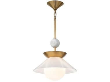 Lucas McKearn Saucer 1-Light Aged Brass Globe Pendant LCKPD3021014