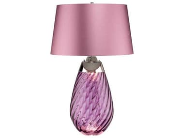 Lucas McKearn Lena Plum Purple Glass Buffet Lamp with Shade LCKTLG3027L