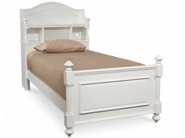 Legacy Classic Madison Natural White Painted Birch Wood Twin Panel Bed LCN28304803K