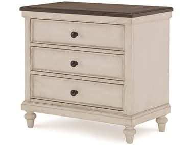 Legacy Classic Furniture Brookhaven Vintage Linen/Rustic Dark Elm (Slightly Distressed) Three-Drawer Nightstand LCN64003100