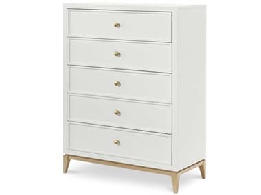Legacy Classic Chelsea By Rachael Ray 38&quot; Wide 5-Drawers White With Gold Accents Poplar Wood Accent Chest LCN78102200