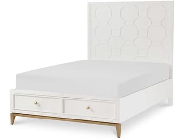 Legacy Classic Chelsea By Rachael Ray White With Gold Accents Hardwood Wood Full Panel Bed LCN78104124K