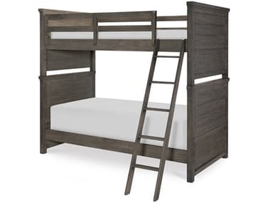 Legacy Classic Bunkhouse Aged Barnwood Brown Acacia Wood Twin Bunk Bed LCN88308110K