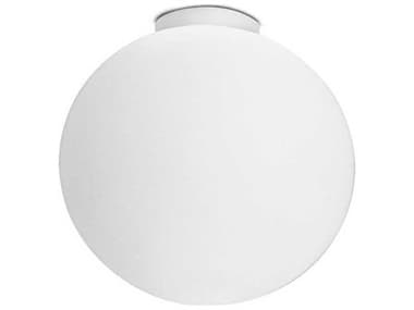 Leucos Sphera 11&quot; 1-Light Satin White Glass Globe Linear Flush Mount LEU0003044