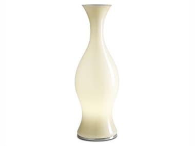 Leucos Spring Chrome Gloss Honey Off White Glass Table Lamp LEU0004053