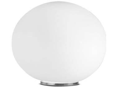Leucos Sphera Chrome 18'' Satin White Glass Table Lamp LEU0004063