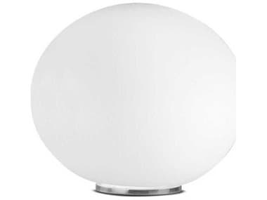 Leucos Sphera Chrome 11'' Satin White Glass Table Lamp LEU0004079