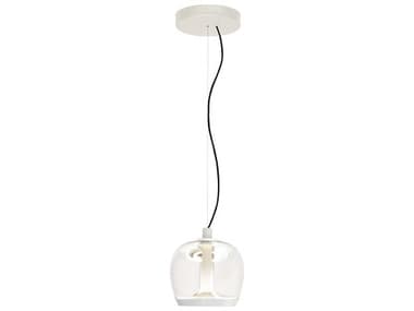 Leucos Aurelia 10" 1-Light Gloss Warm White Glass LED Dome Linear Mini Pendant LEU0011507