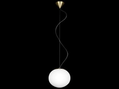 Leucos Sphera 11&quot; 1-Light Satin White Brass Glass Globe Linear Mini Pendant LEUSPHERAS29
